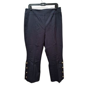 Counterparts Capris Women’s Large Navy Blue Pull-On Stretch Pants 34x23
